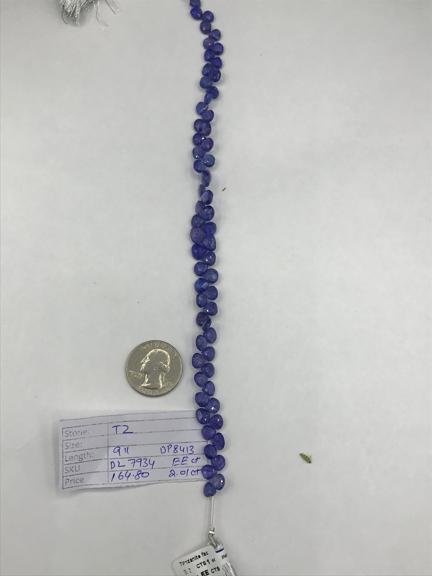 Tanzanite faceted Drop Shape Beads