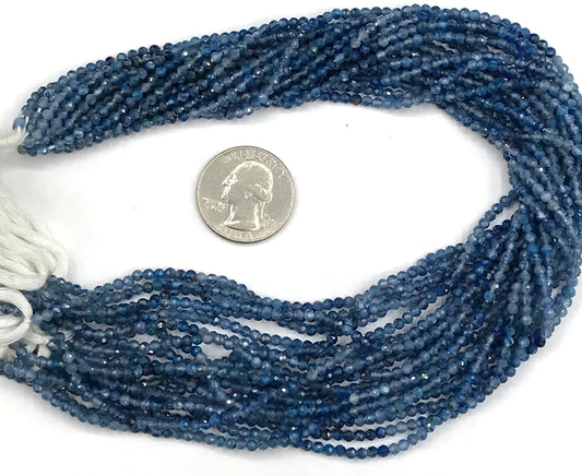 KYANITE BEADS ROUND FACETED 3-4MM