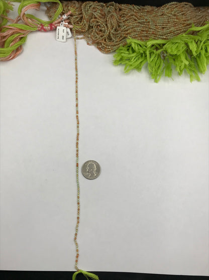 SUN STONE BEADS ROUND FACETED 3-4MM