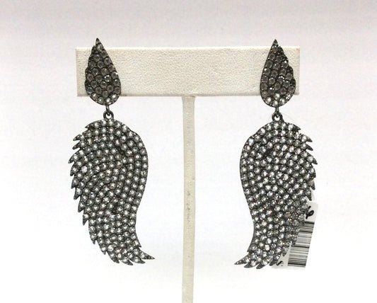 White Topaz Silver Earring