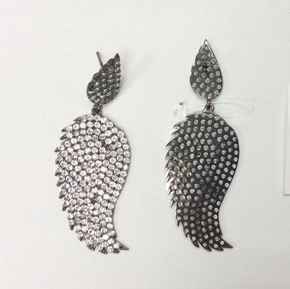 White Topaz Silver Earring