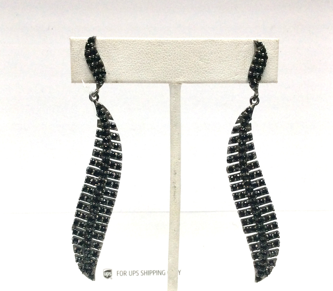 Black Spinel Silver Earring