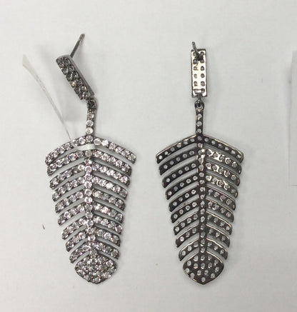 White Topaz Silver Earring