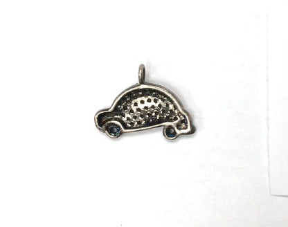 Car Shape Pave Diamond Charm