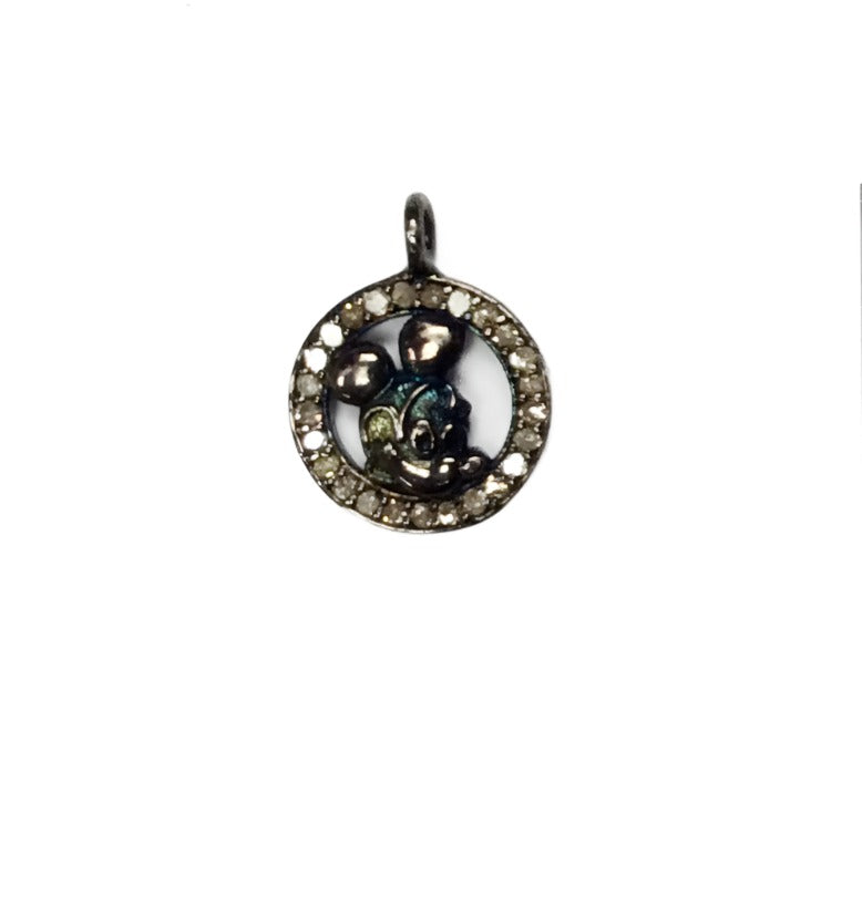 Mickey Mouse Pave Diamond Charm