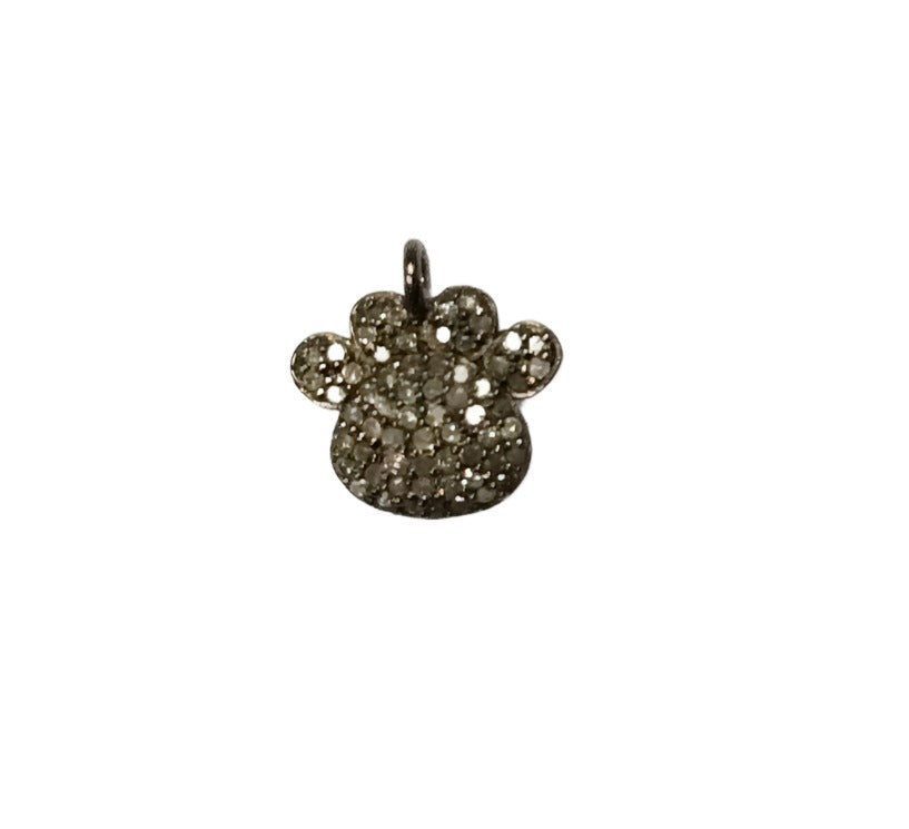 Diamond Accent Paw Print Charms