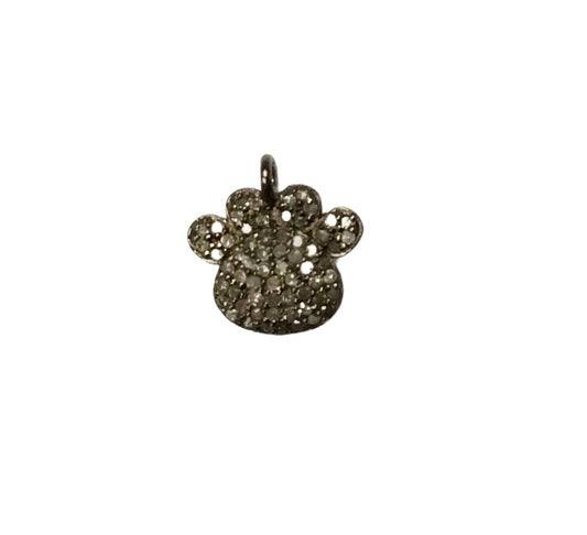 Diamond Accent Paw Print Charms