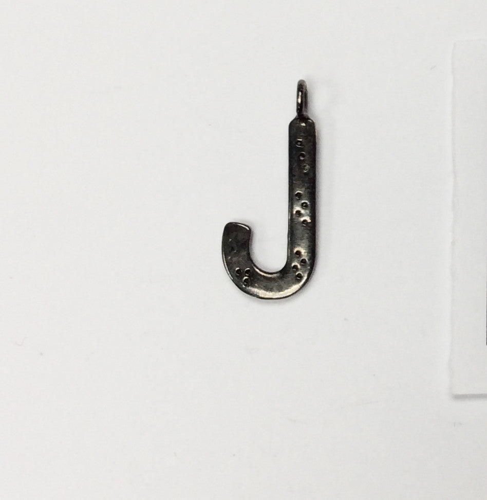 Initial J Diamond Charm