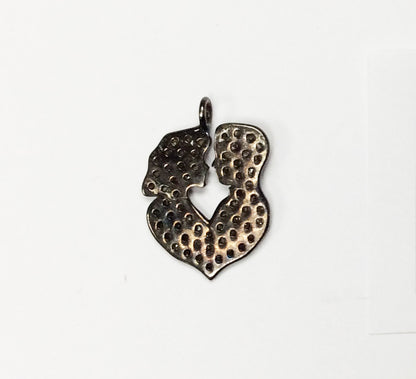 Kissing Couple Diamond Charm