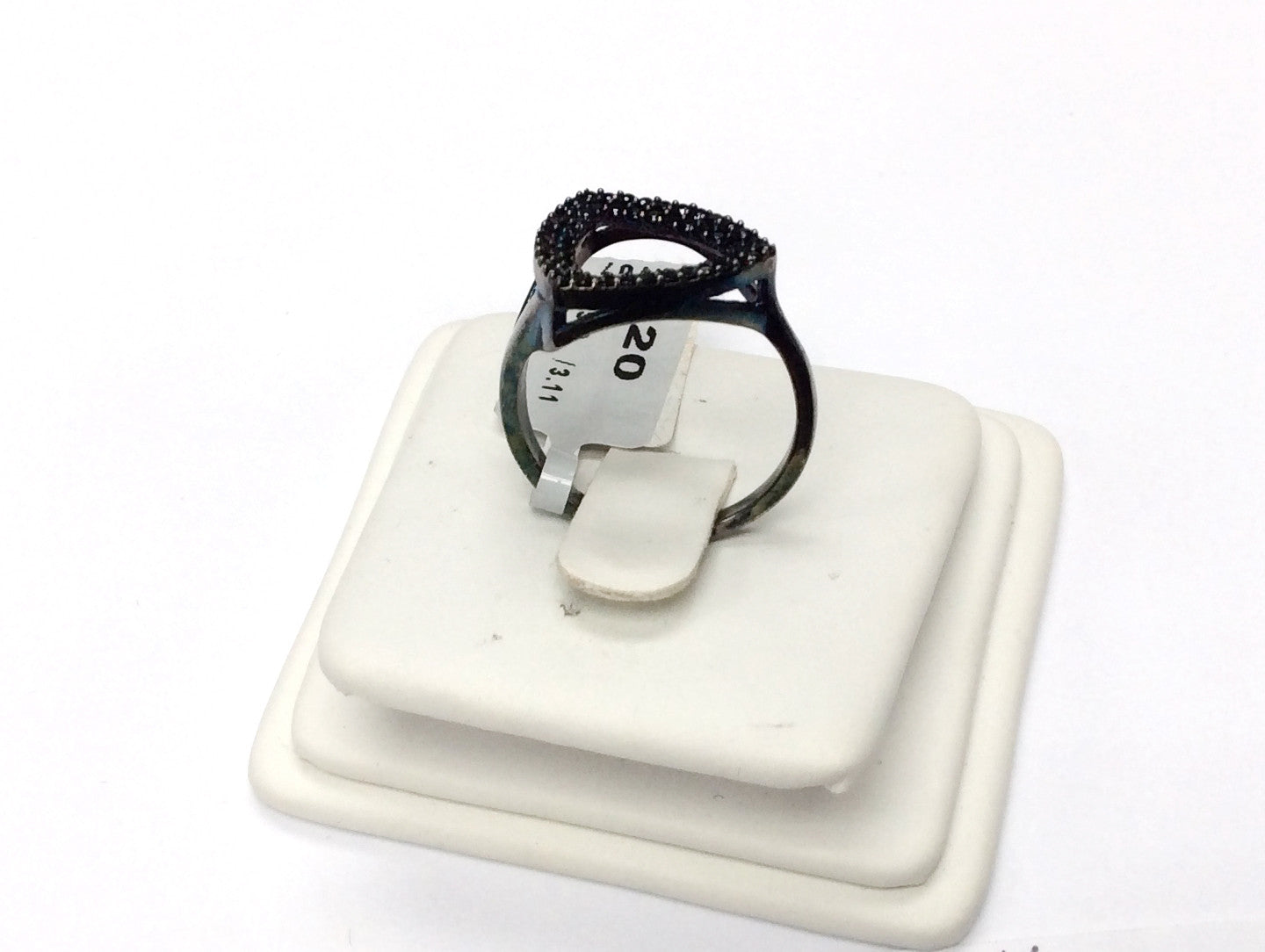 Black Spinel Ring .925 Oxidized Sterling Silver Black Spinal Ring, Genuine handmade pave Black Spinal Ring Size Approx (15x15 mm)