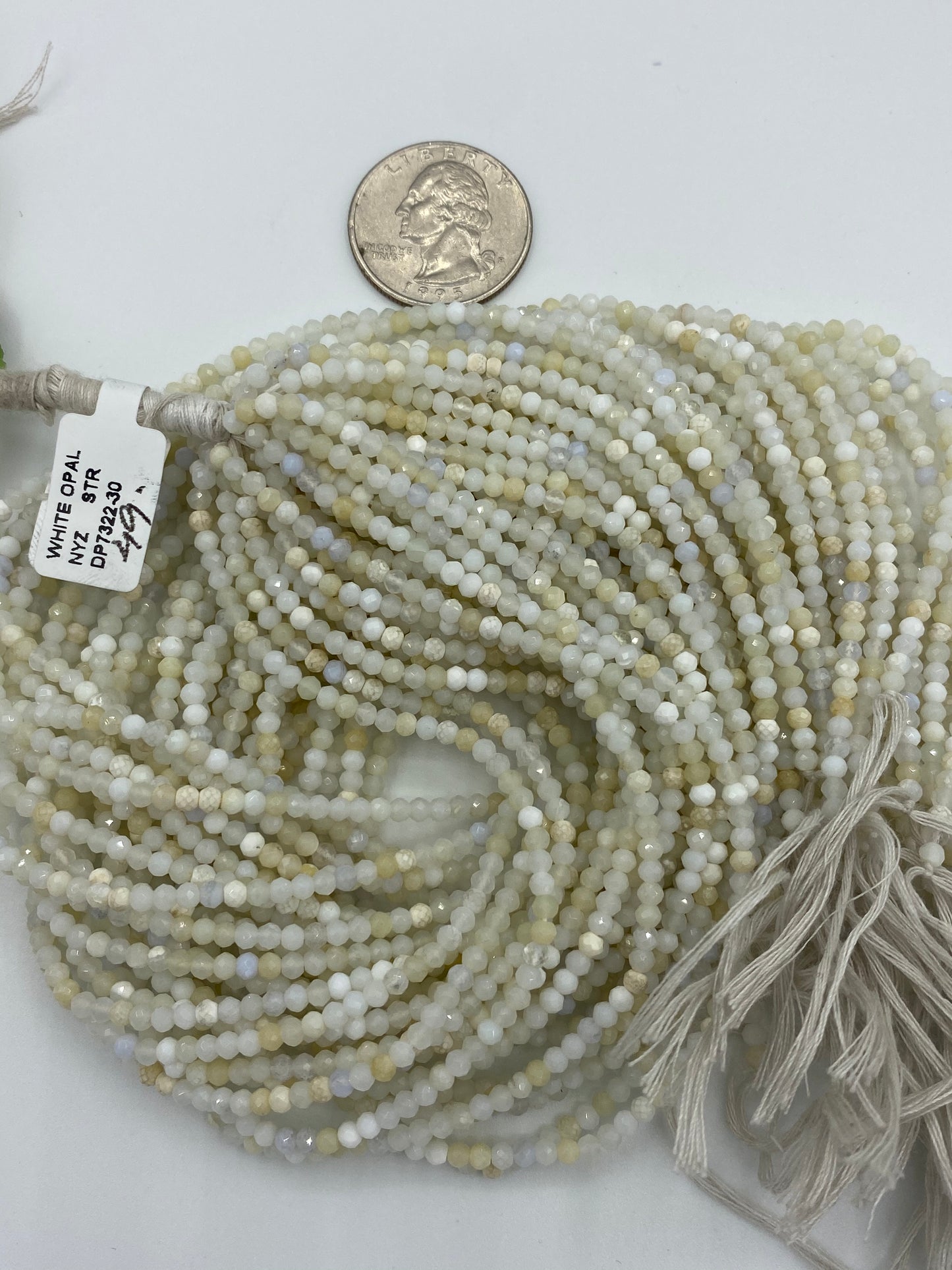 OPAL BEADS ROUND FACETED 3-4MM