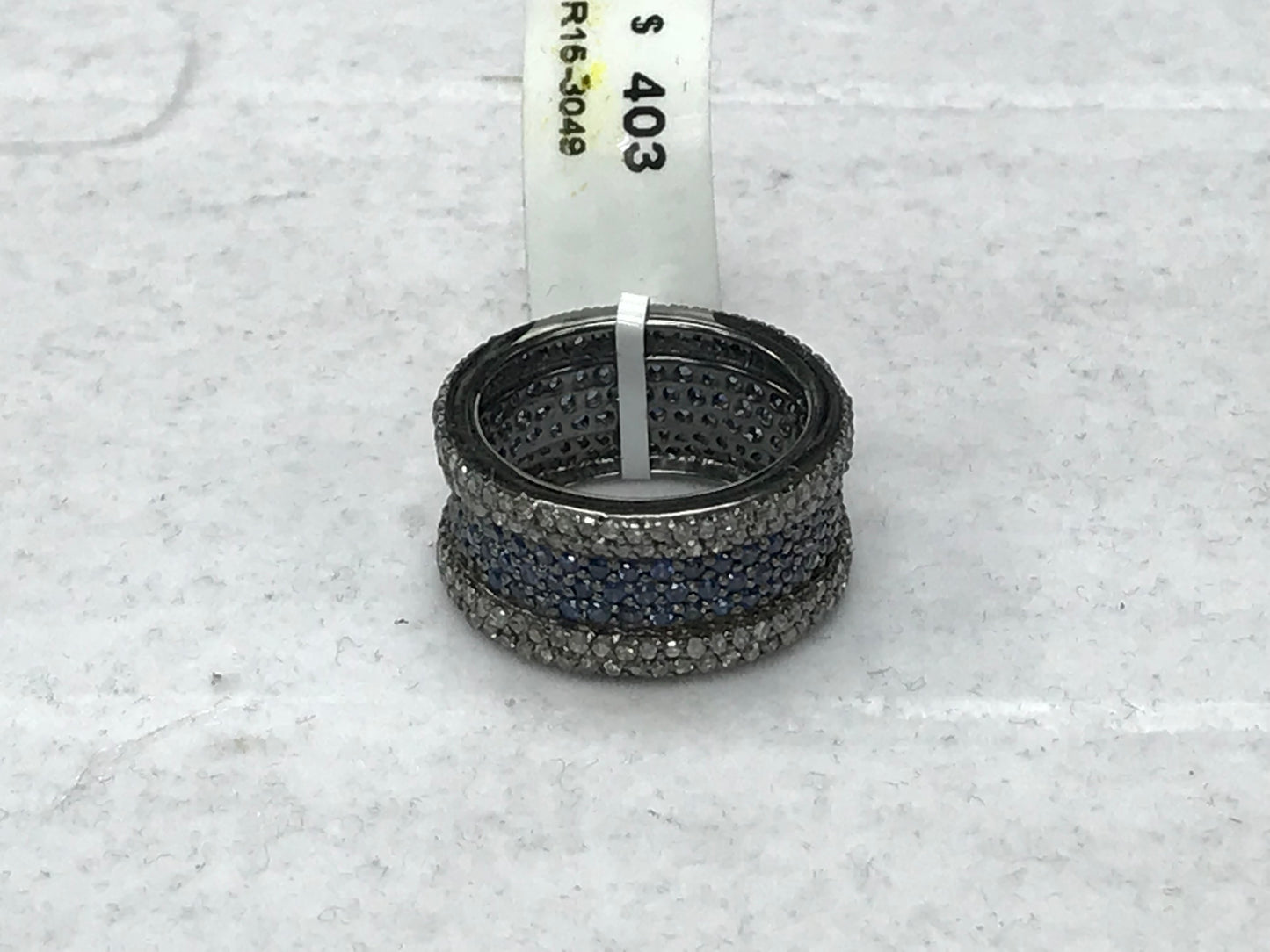 Cigar Band Diamond Ring