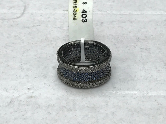 Cigar Band Diamond Ring