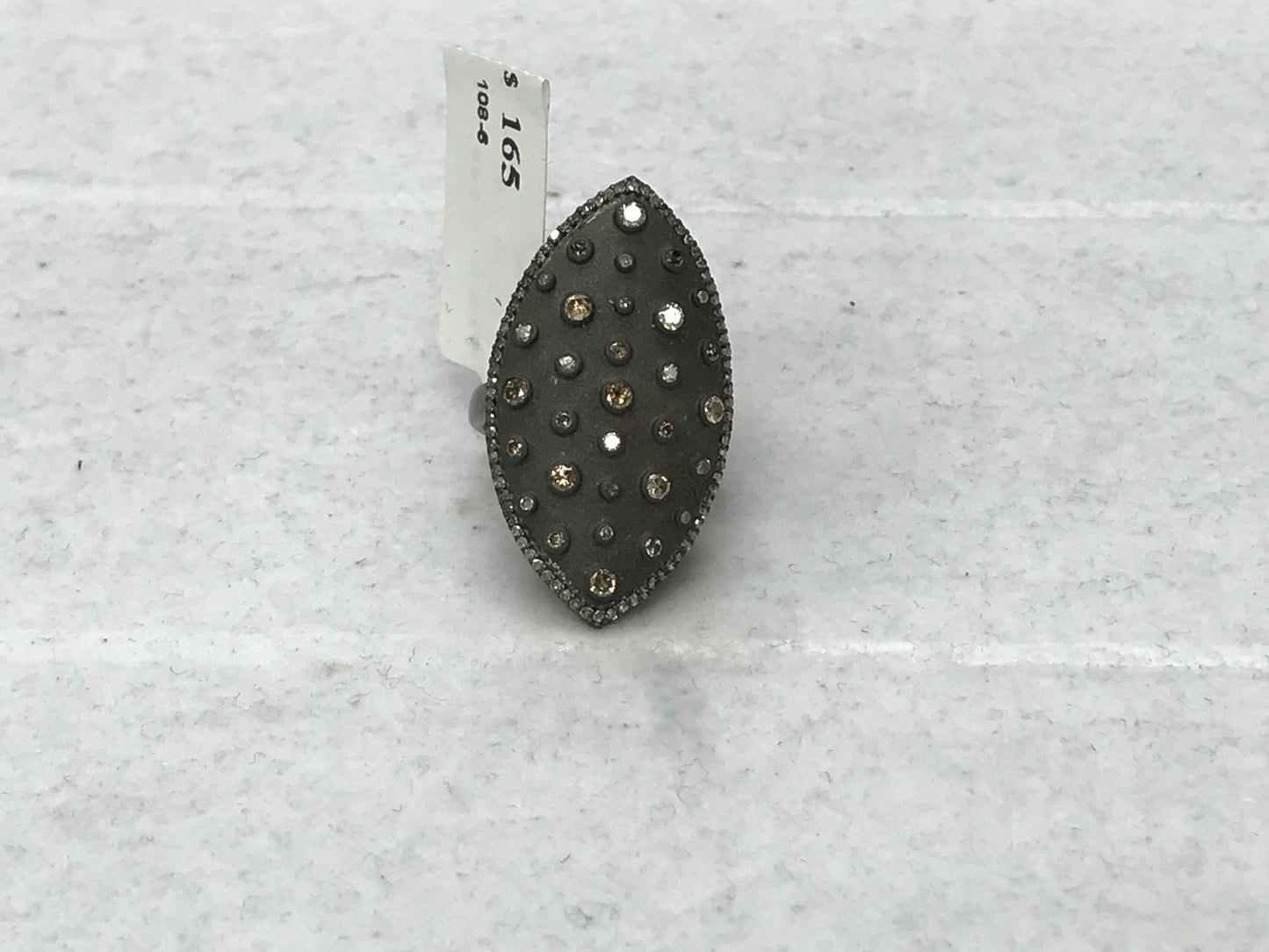 Oval Shape Pave Diamond Ring