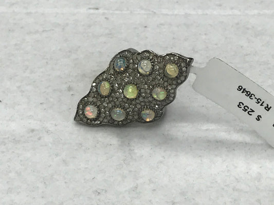 Diamond Ring with Opal Stone