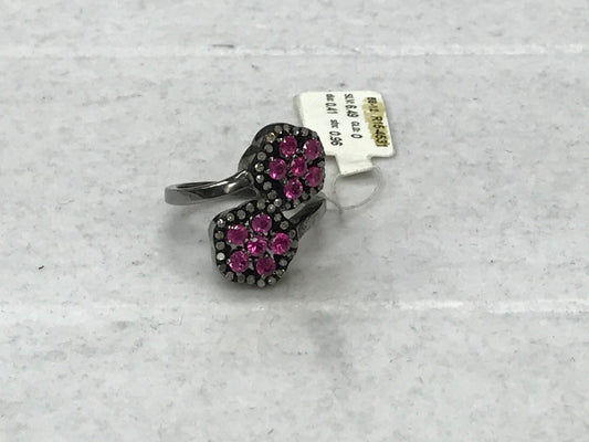Flower Ruby Diamond Ring