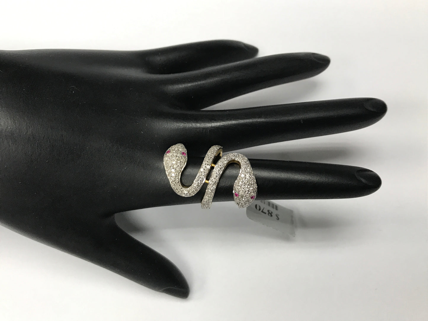 14k Solid Gold Snake Diamond Rings