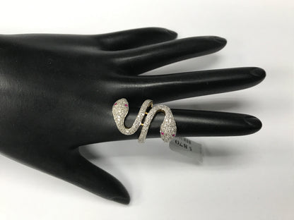 14k Solid Gold Snake Diamond Rings