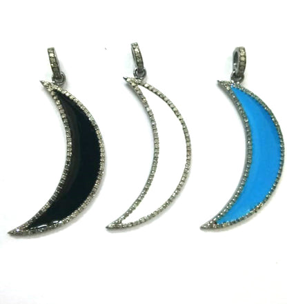 Crescent Moon Diamond Charm