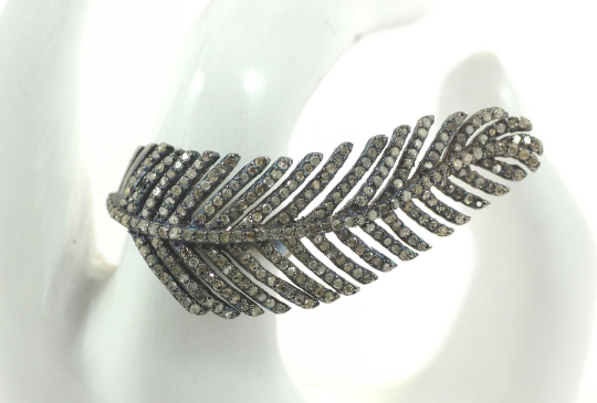 Silver Pave Diamond Ring .925 Oxidized Sterling Silver Diamond Ring, Genuine handmade pave diamond Ring.