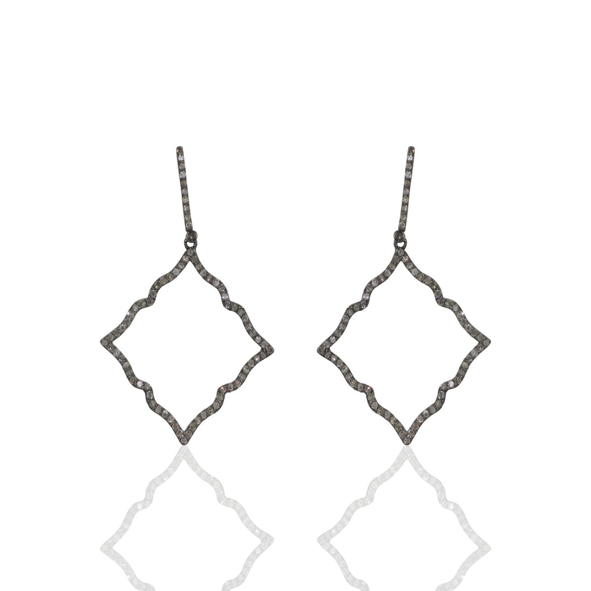 Diamond Silver Earring
