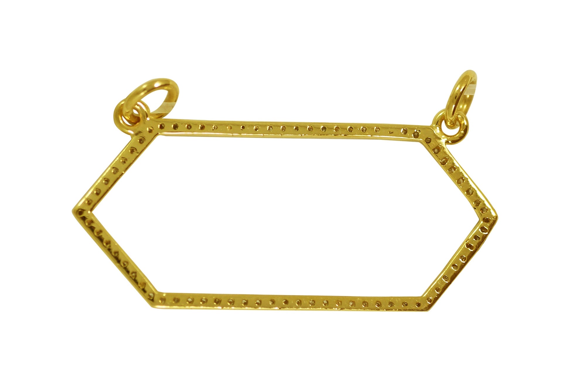 Art Deco Shape 14k Solid Gold Diamond Pendants. Genuine handmade pave diamond Pendant.1 4k Solid Gold Diamond Pendants.