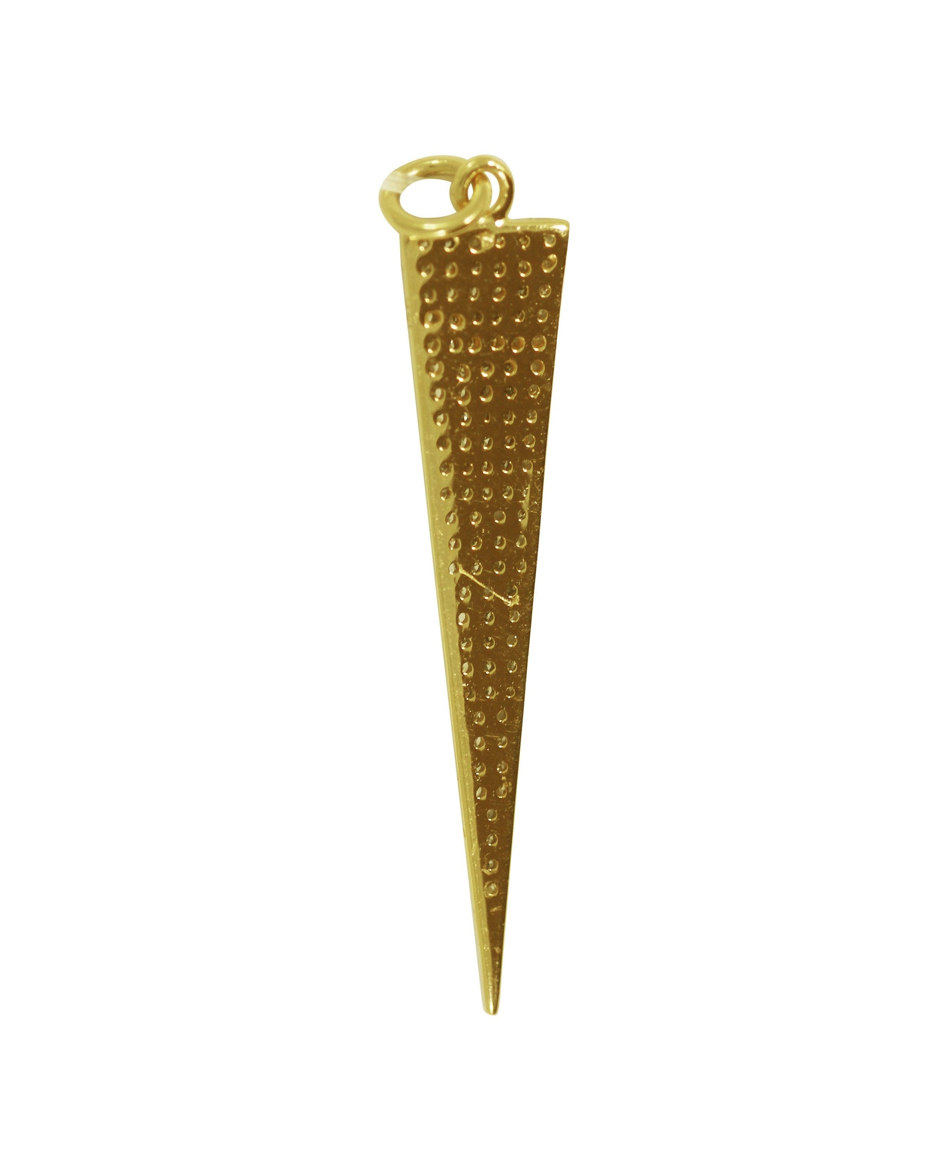 Triangle Shape 14k Solid Gold Diamond Pendants. Genuine handmade pave diamond Pendant.1 4k Solid Gold Diamond Pendants.