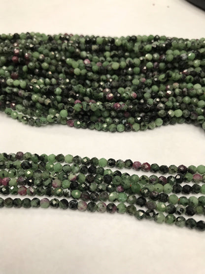 Zosite, Ruby Zosite Beads Round Faceted, Round Faceted Beads