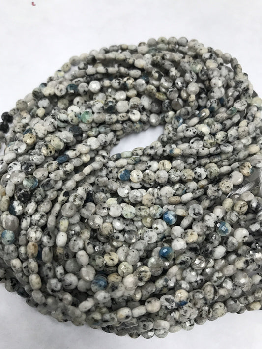 Jasper, K2 Jasper Beads faceted Coin, K2 Jasper,