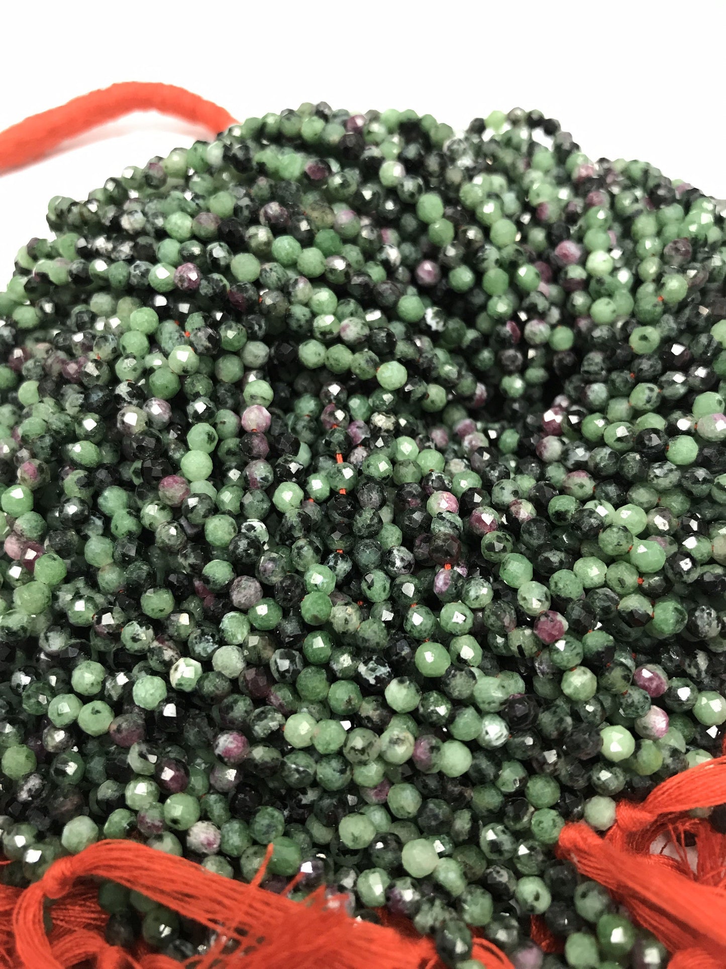 Zosite, Ruby Zosite Beads Round Faceted, Round Faceted Beads