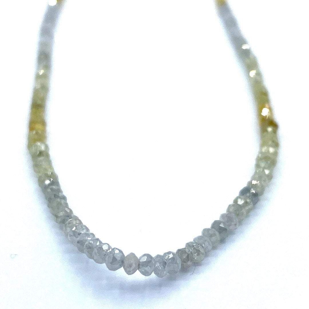 Multi color Diamond Beads Faceted Rondelle 16” strand