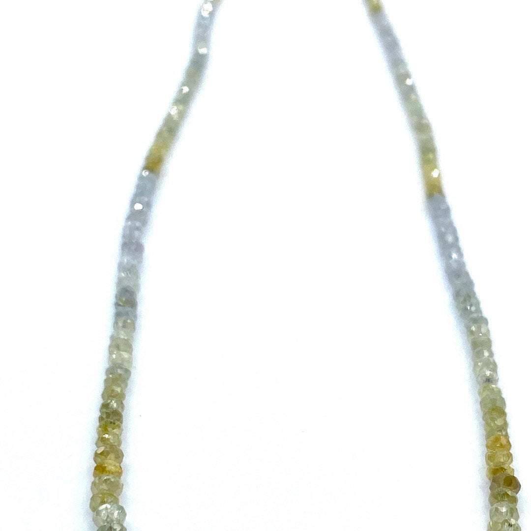 Multi color Diamond Beads Faceted Rondelle 16” strand