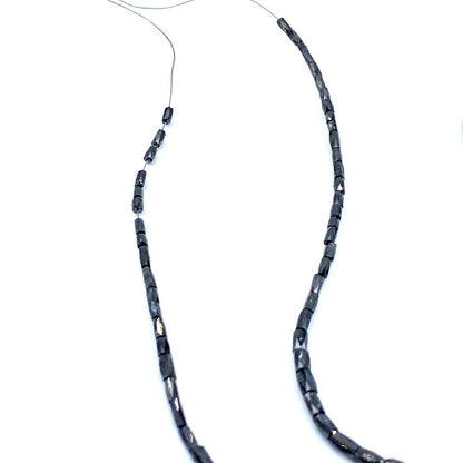 Black Diamond Beads Faceted Cylinder