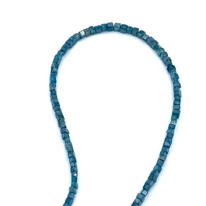 Blue Diamond Beads Faceted Square Strands