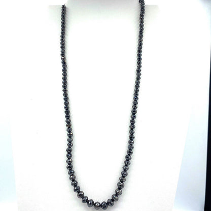 Black Diamond Beads Faceted Rondelle 5 to 7mm