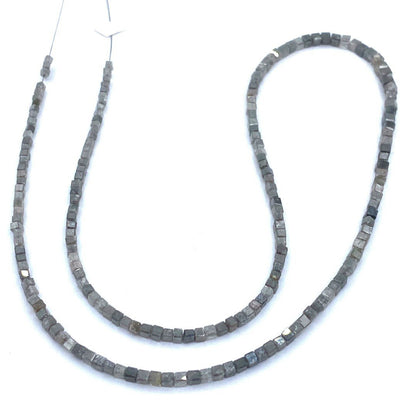 Gray Diamond Beads Square, 15 inch strand,Natural Gray Diamond Cubes,