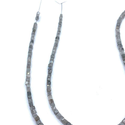Gray Diamond Beads Square, 15 inch strand,Natural Gray Diamond Cubes,