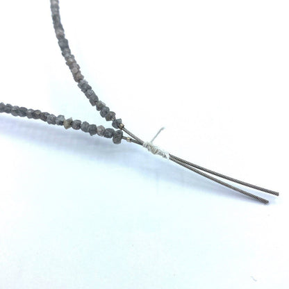 Gray Diamond Fine polished Chips, 15 inch Strand, Diamond Rough Beads