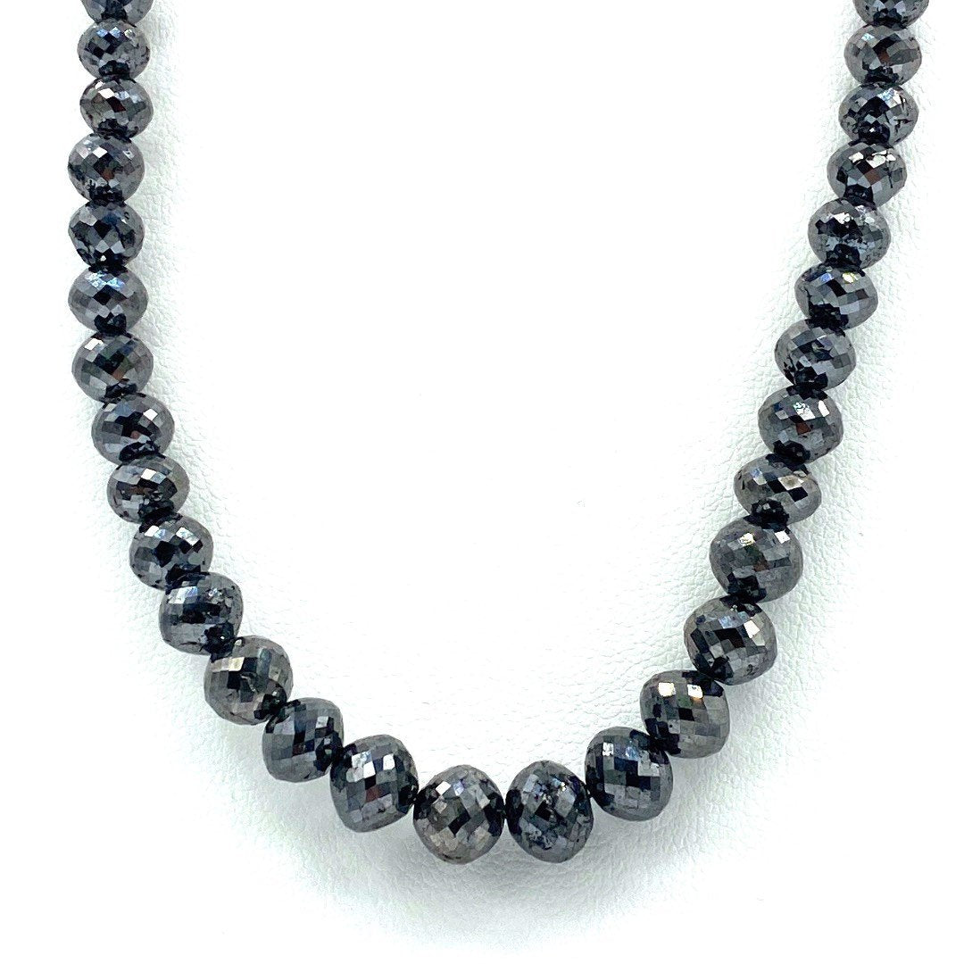 Black Diamond Beads Faceted Rondelle 5 to 7mm
