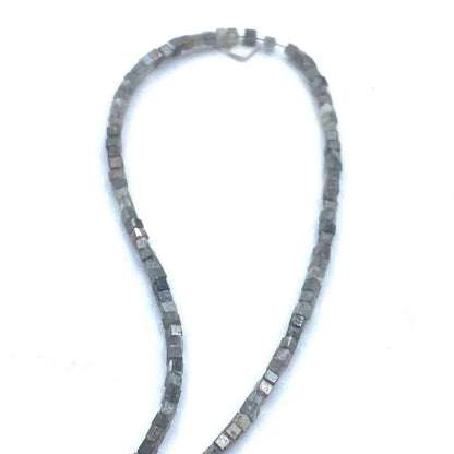 Gray Diamond Beads Square, 15 inch strand,Natural Gray Diamond Cubes,