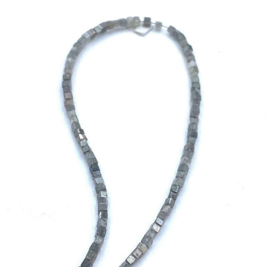 Gray Diamond Beads Square, 15 inch strand,Natural Gray Diamond Cubes,