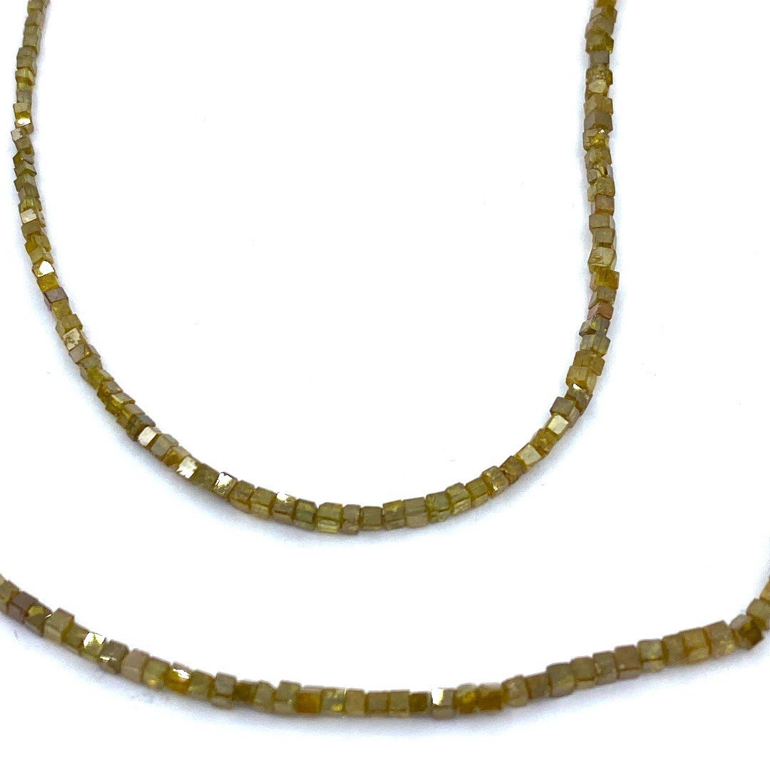 Yellow Diamond Beads Square, 15 inch strand,Natural Golden Yellow Diamond Cubes,