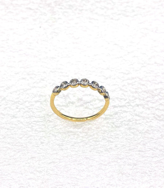 14k Solid Gold Stack Diamond Rings, Stacking Gold Diamond Rings