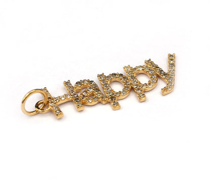 Smile 14k Solid Gold Diamond Pendants. Genuine handmade pave diamond Pendant. 14k Solid Gold Diamond Pendants.