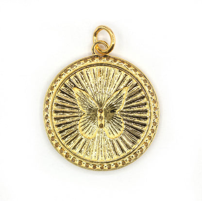 Round Dick On Butterfly Shape 14k Solid Gold Diamond Pendants. Genuine handmade pave diamond Pendant. 14k Solid Gold Diamond Pendants.