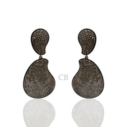 Diamond and Silver Earrings