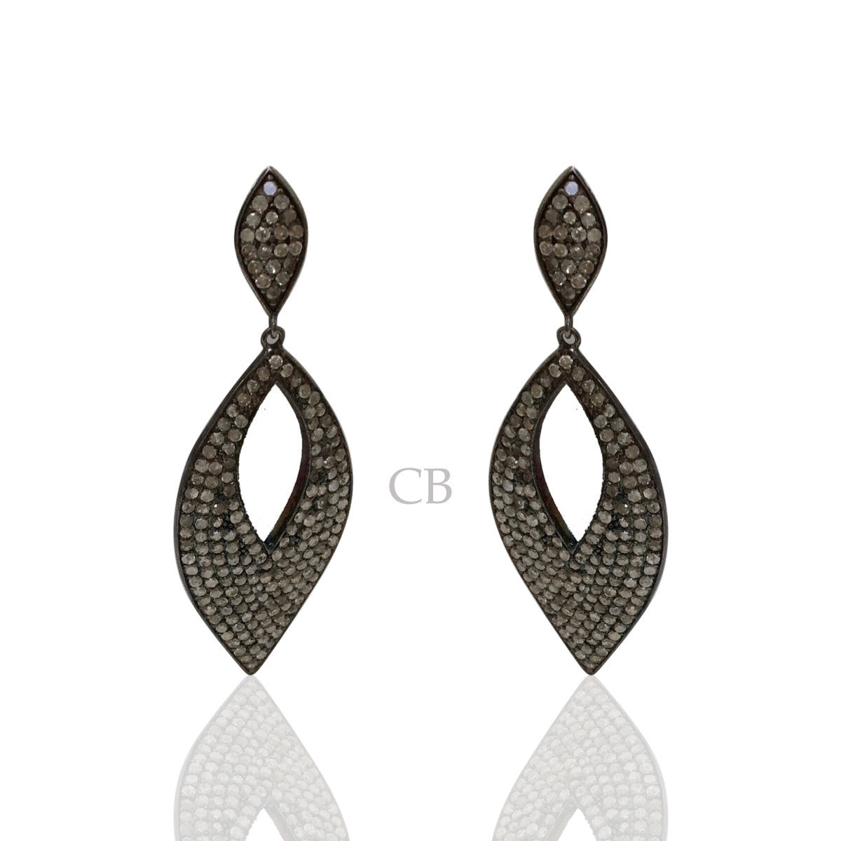 Open Marquise Shape Diamond Earring