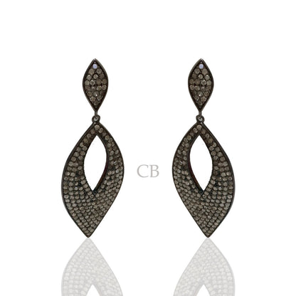 Open Marquise Shape Diamond Earring