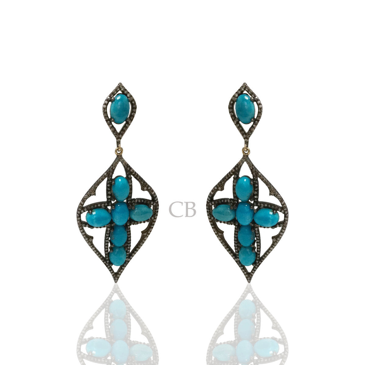 Diamond and Turquoise Earring