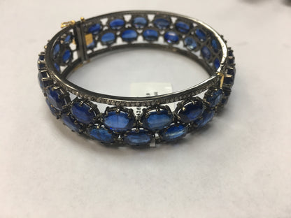 Diamond Designer Bangle with Gemstones